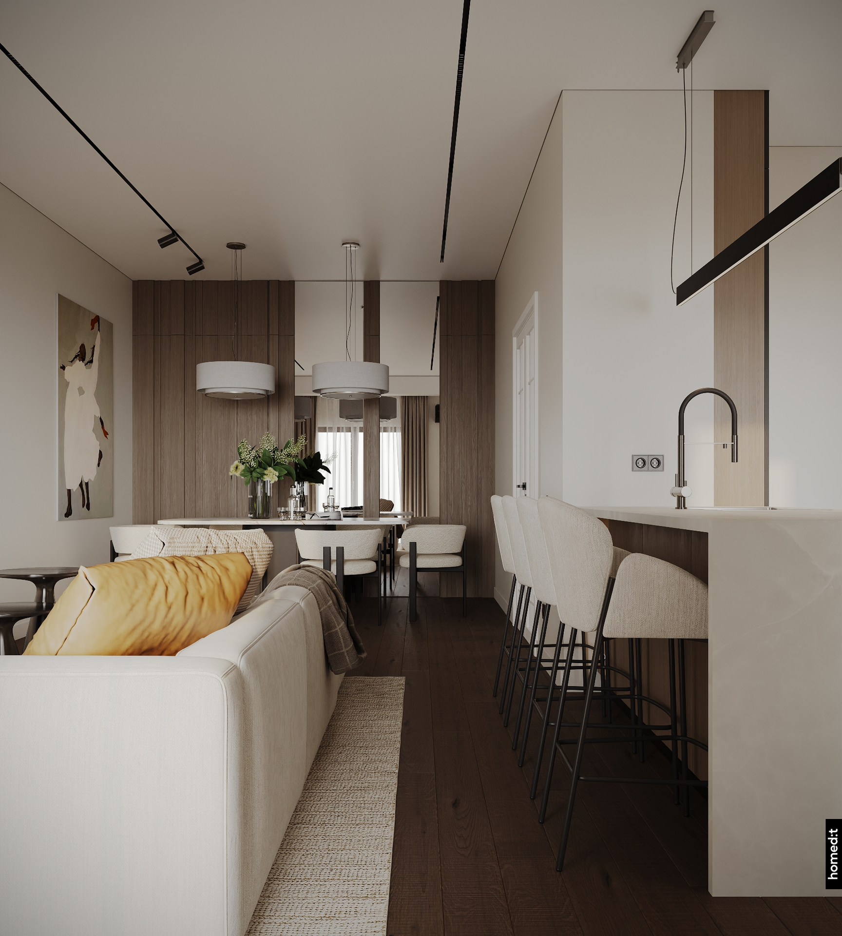 Интерьер квартиры в ЖК New Port в Ташкенте