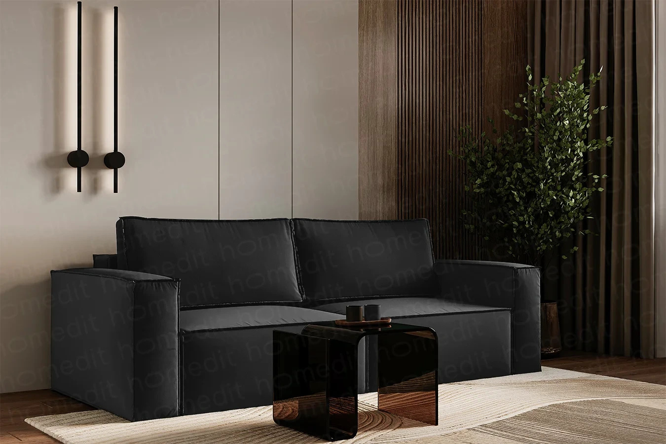 Изображение Диван "Брайтон" Shadow в интерьере