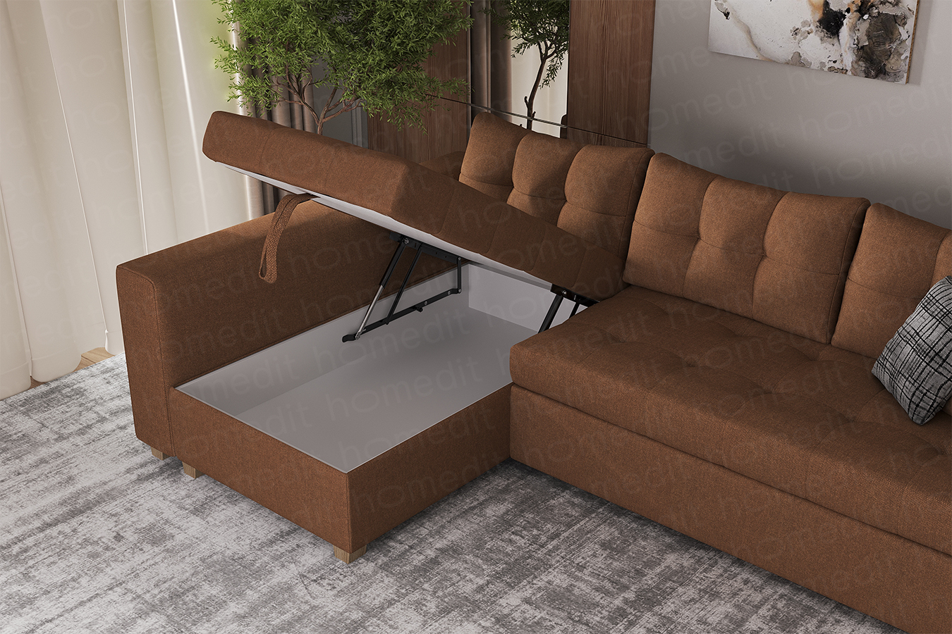 Изображение Диван "Бруклин" PRO Rust в интерьере