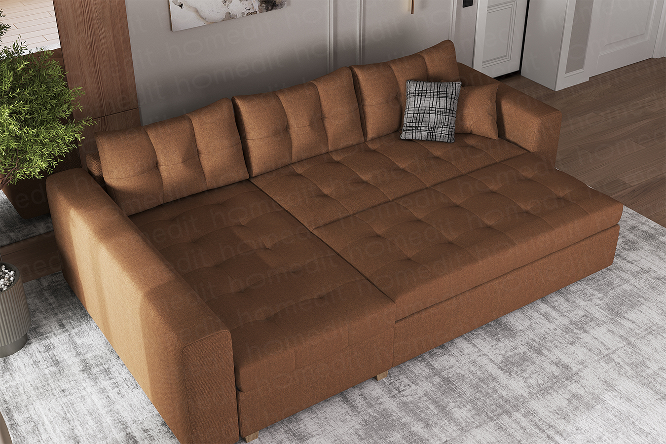 Изображение Диван "Бруклин" PRO Rust в интерьере