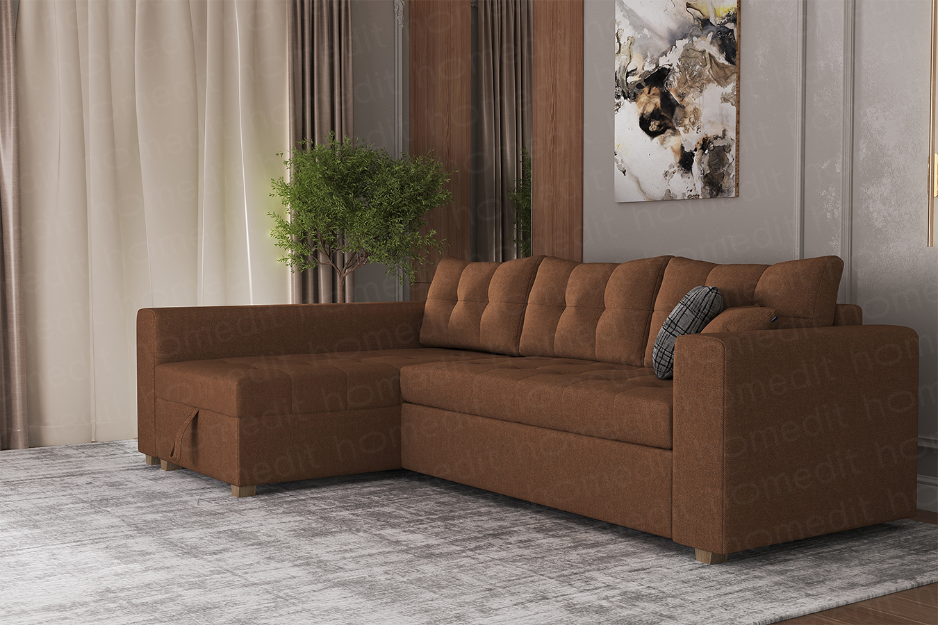 Изображение Диван "Бруклин" PRO Rust в интерьере