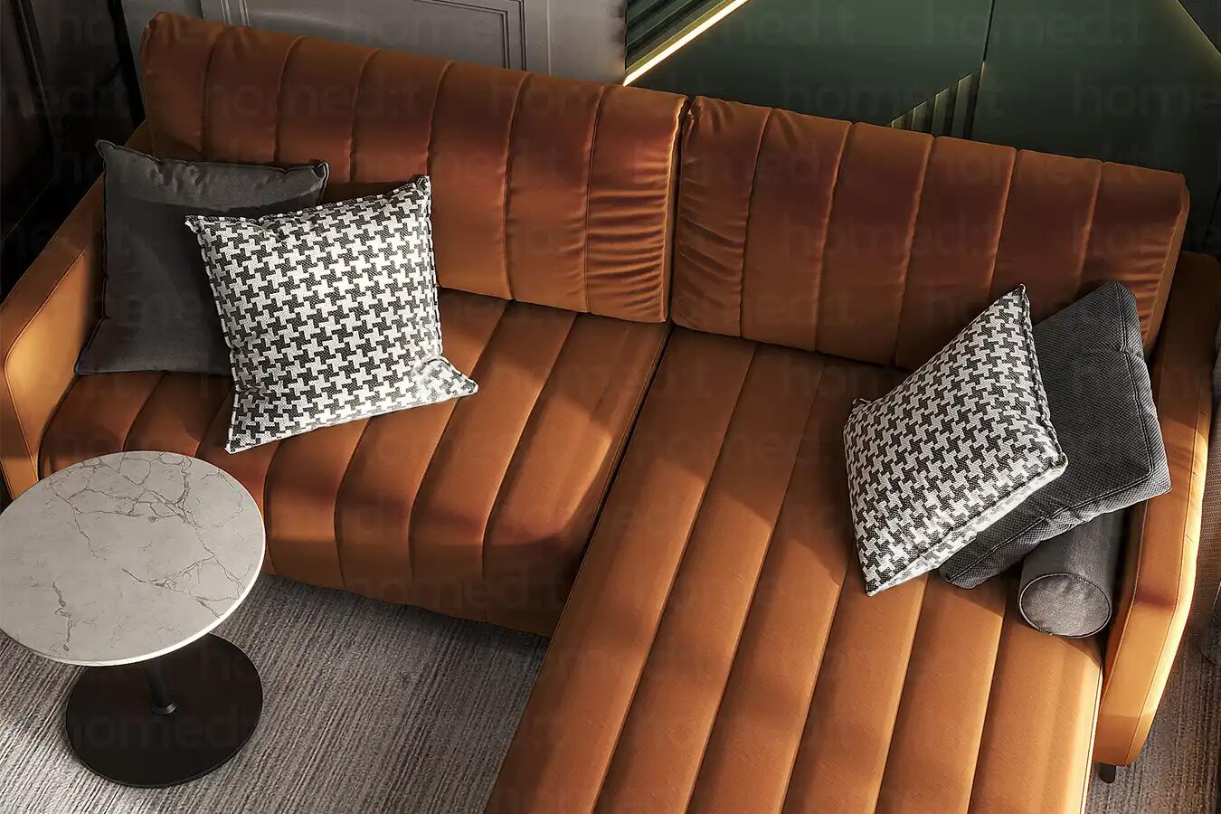 Изображение Диван "Эль-Пасо" Bright Orange в интерьере