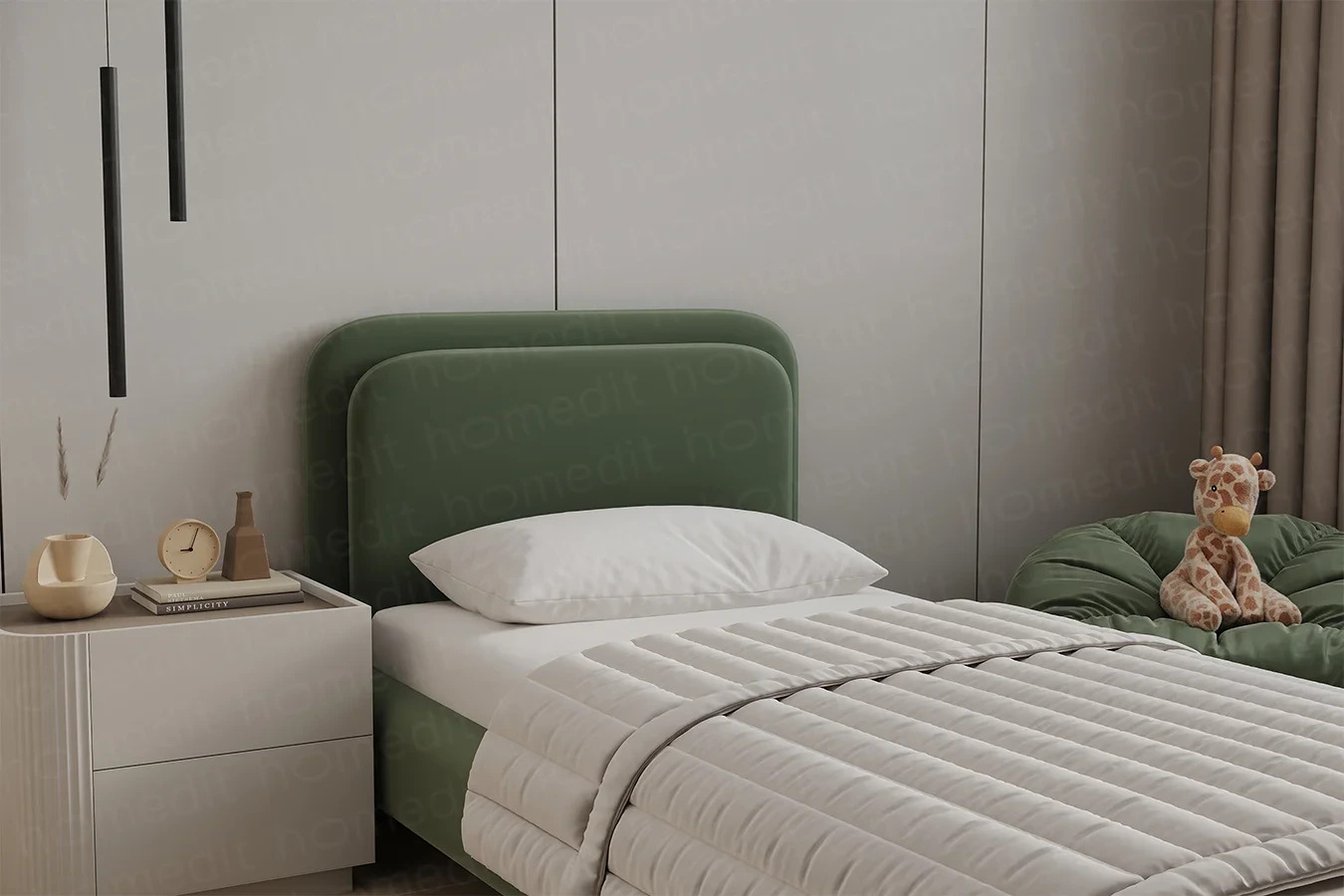 Изображение Кровать "Гавана" Green Bushes в интерьере