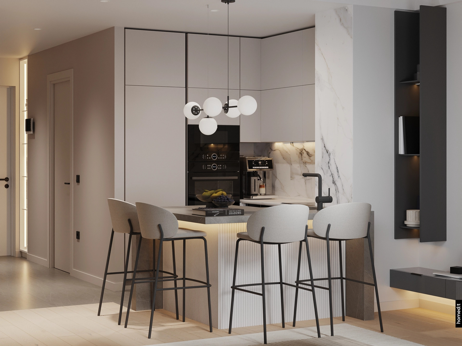 Кухня с обеденной зоной