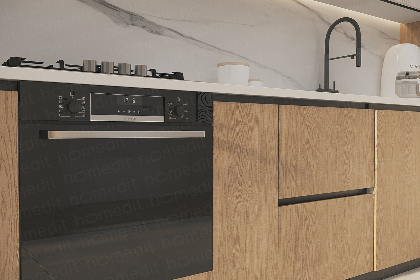 Изображение Кухонный гарнитур "Лида" Natural Casella в интерьере