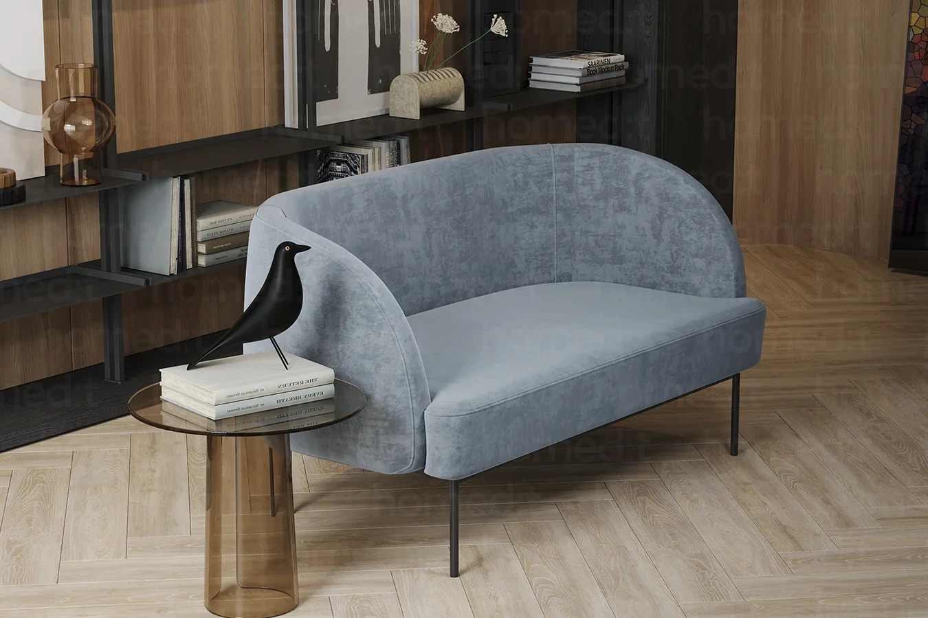 Изображение Диван "Марсель" Teal Blue в интерьере