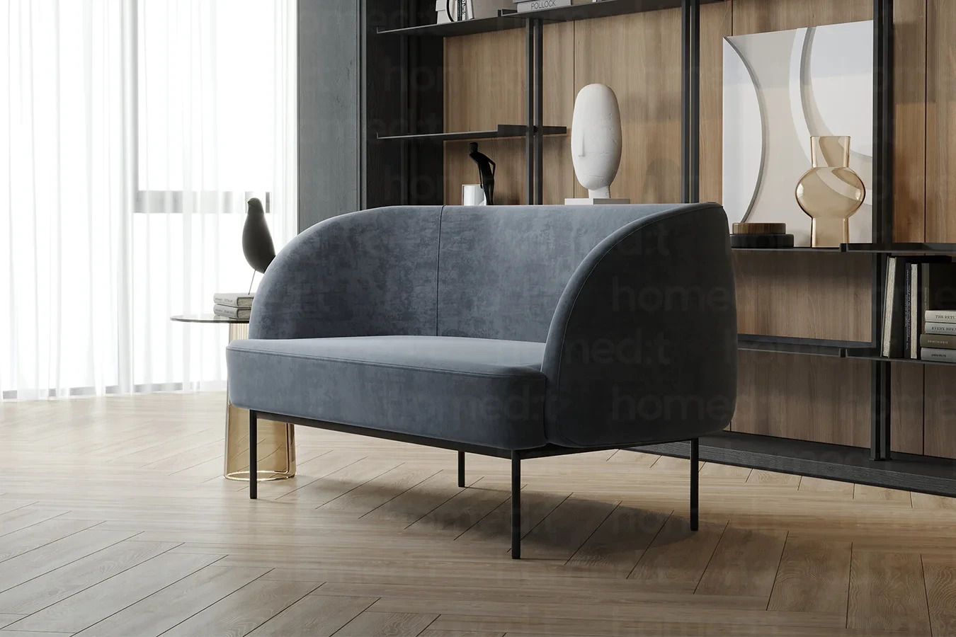 Изображение Диван "Марсель" Teal Blue в интерьере