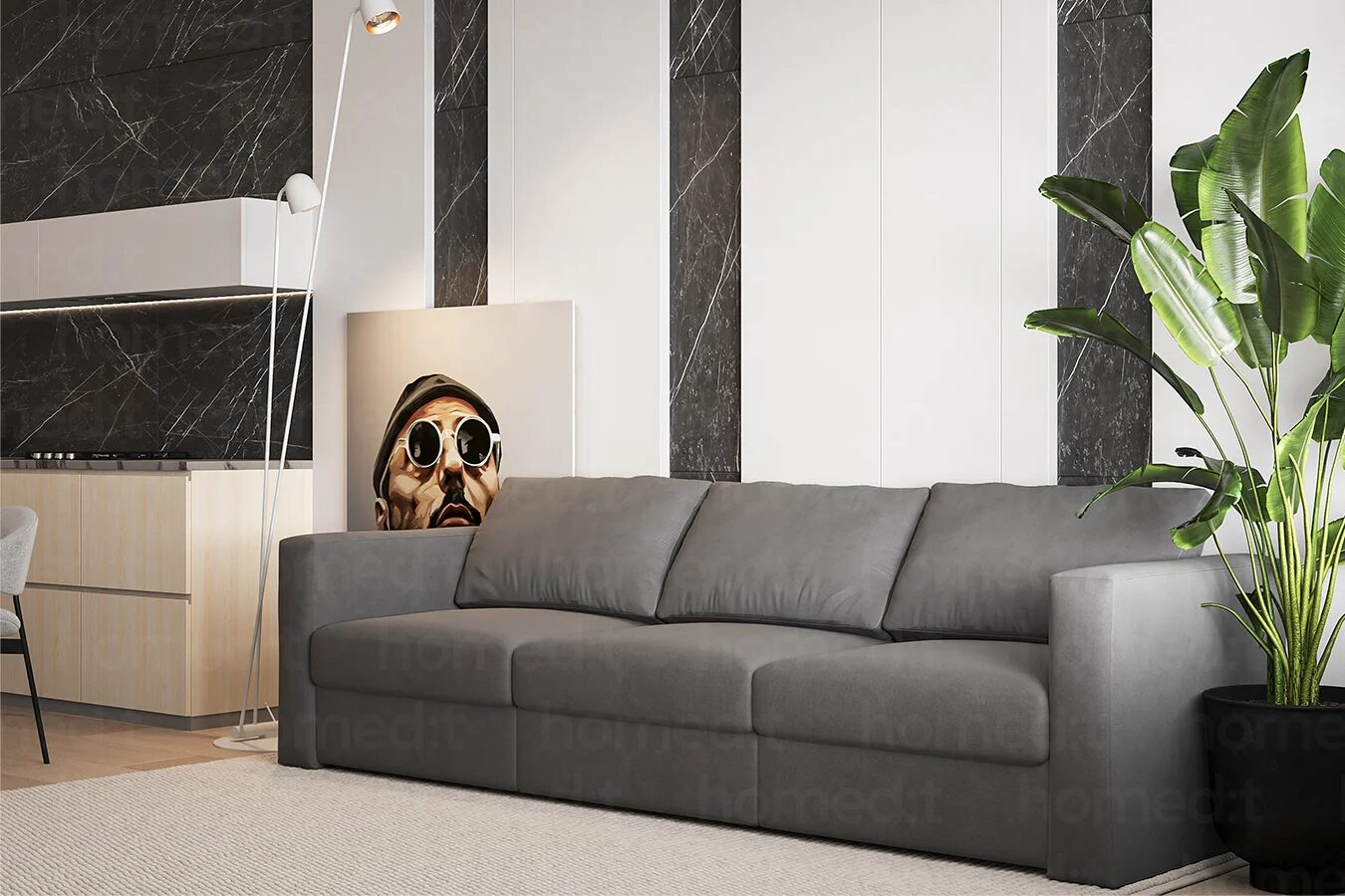 Изображение Диван "Оксфорд" Grey Wall в интерьере