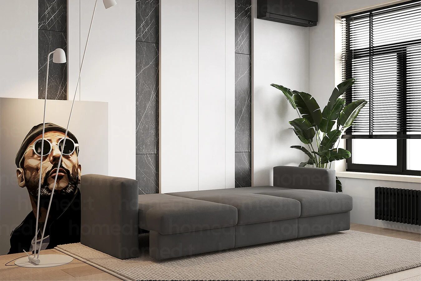 Изображение Диван "Оксфорд" Grey Wall в интерьере