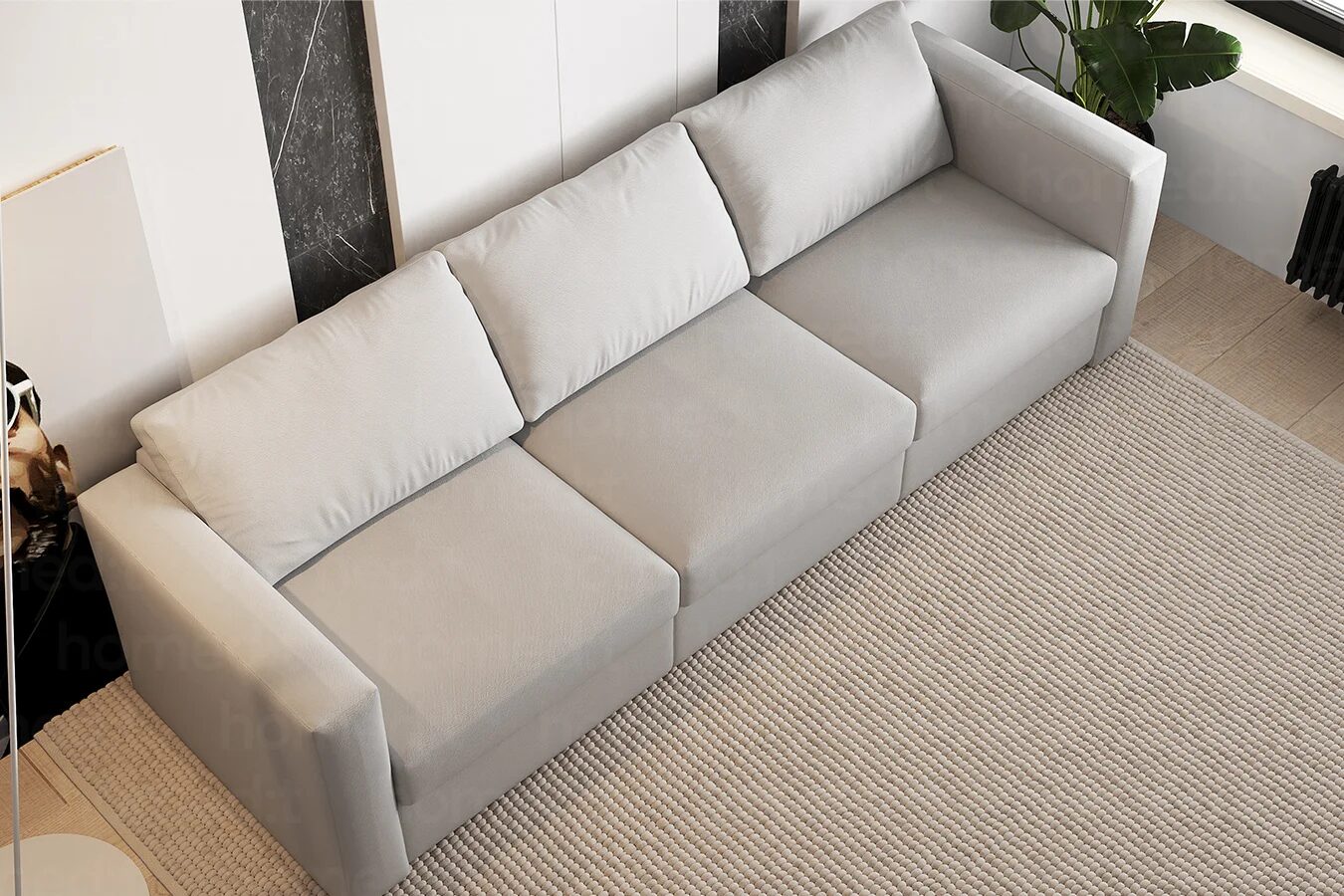 На фото: Диван "Оксфорд" True Grey фото в интерьере