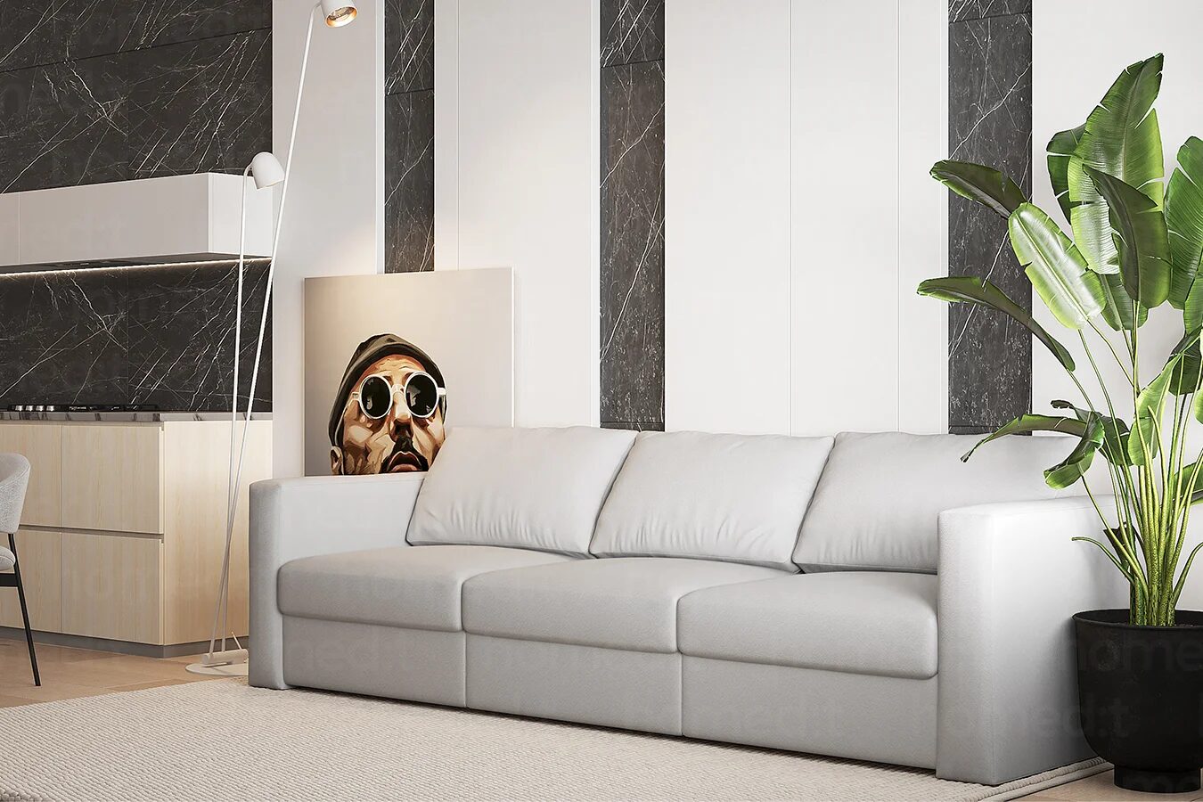 Изображение Диван "Оксфорд" True Grey в интерьере