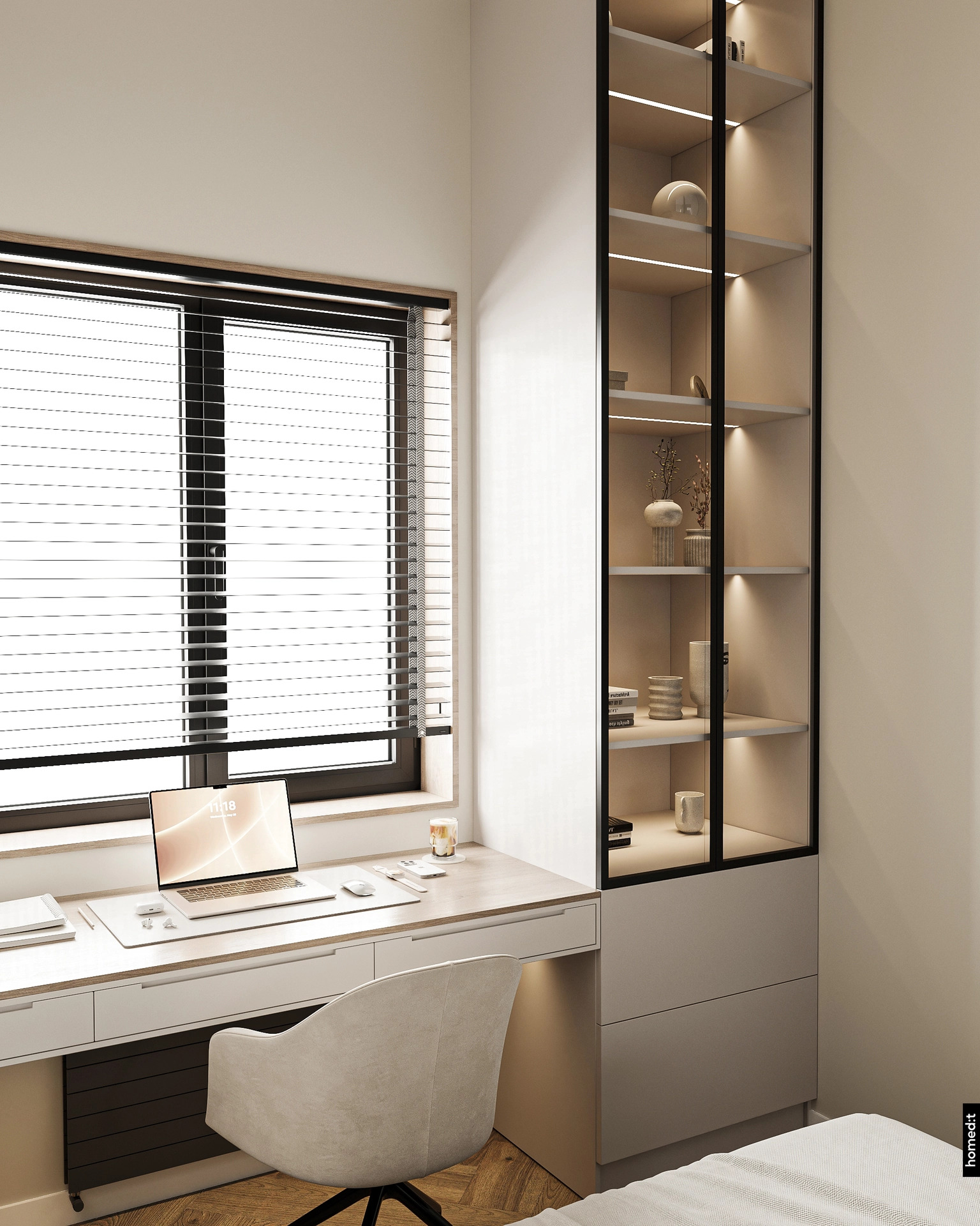 Рабочее пространство в комнате