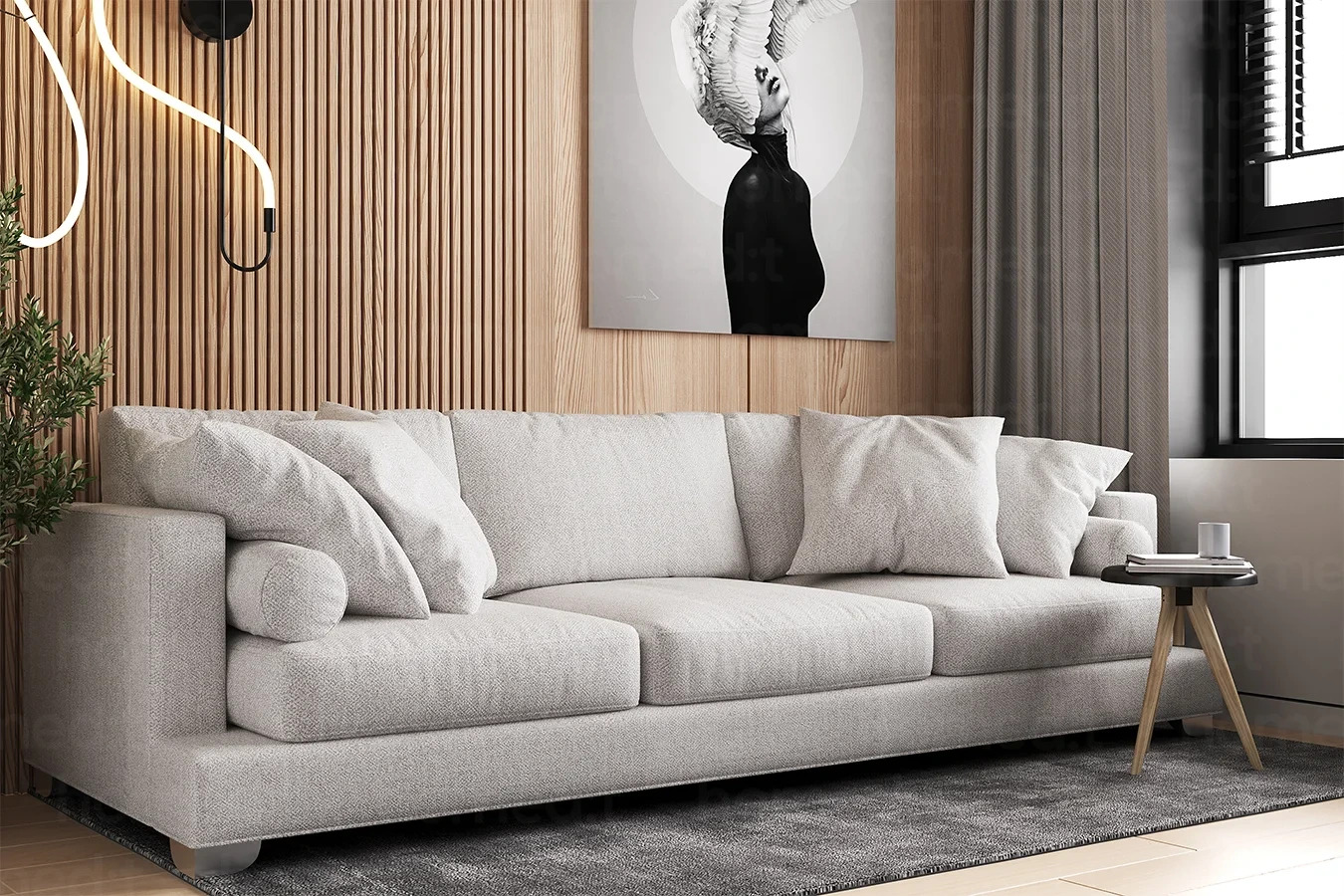 Изображение Диван "Таллин" Mottled Grey в интерьере