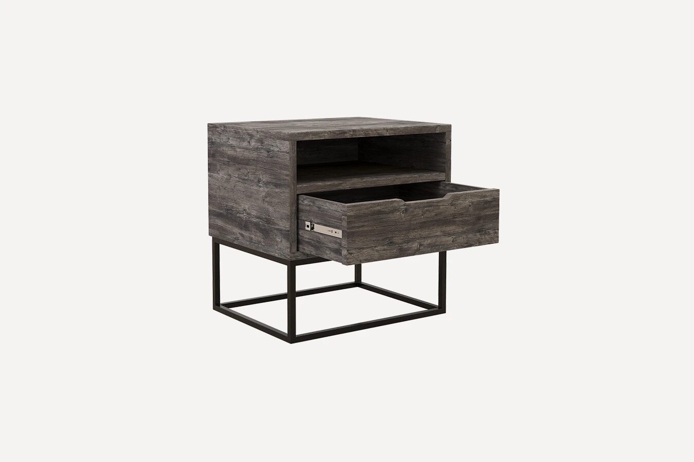 На фото: Прикроватная тумба "Агеда" Pine фото в интерьере