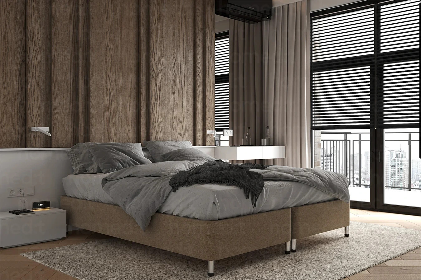 Изображение Кровать "Верона" Bahama Biscuit в интерьере