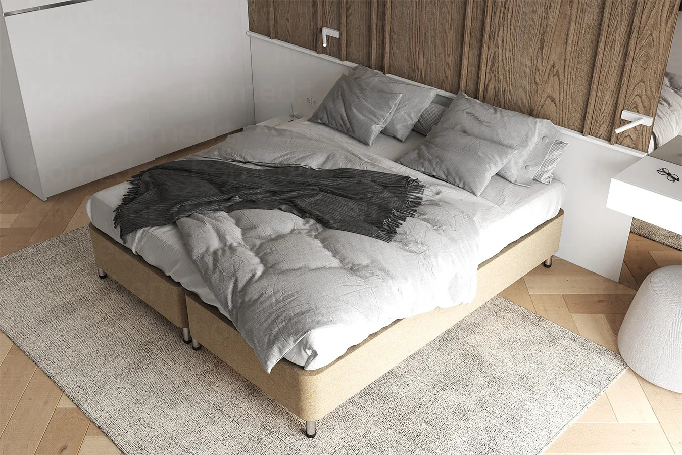 Изображение Кровать "Верона" Bahama Biscuit в интерьере