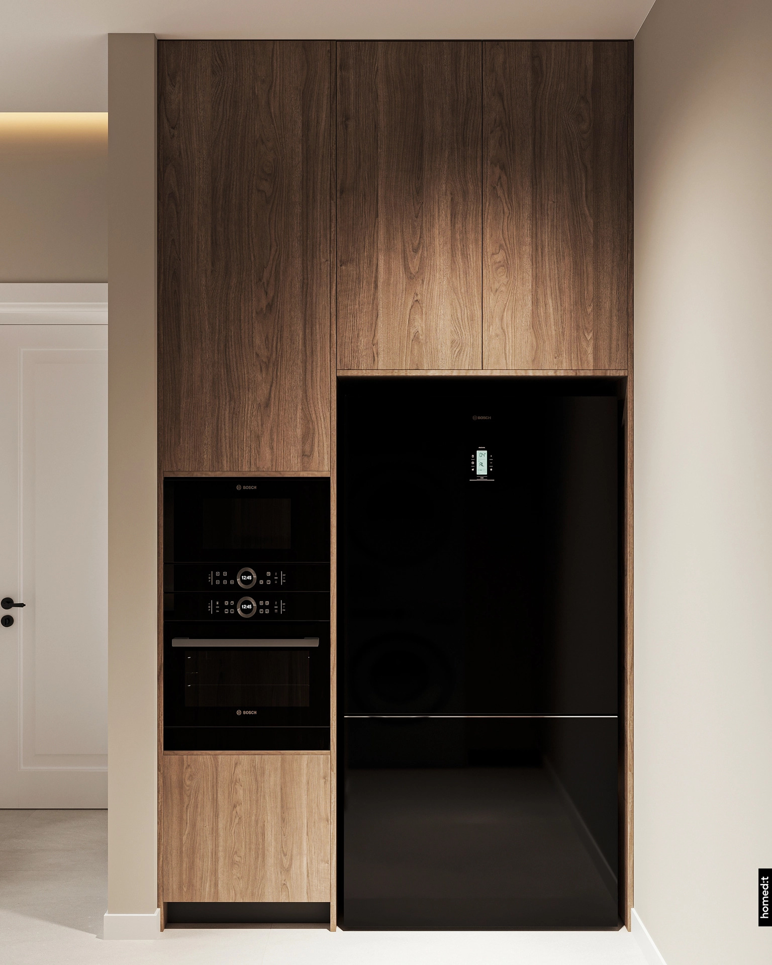 Встроенный в гарнитур холодильник